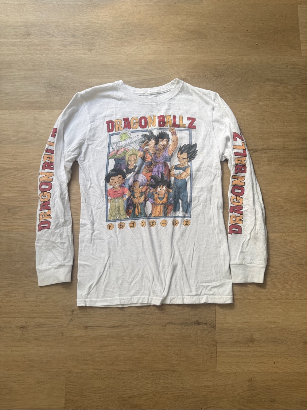 Dragon Ball Z White Long-Sleeve Graphic Tee Anime Tee